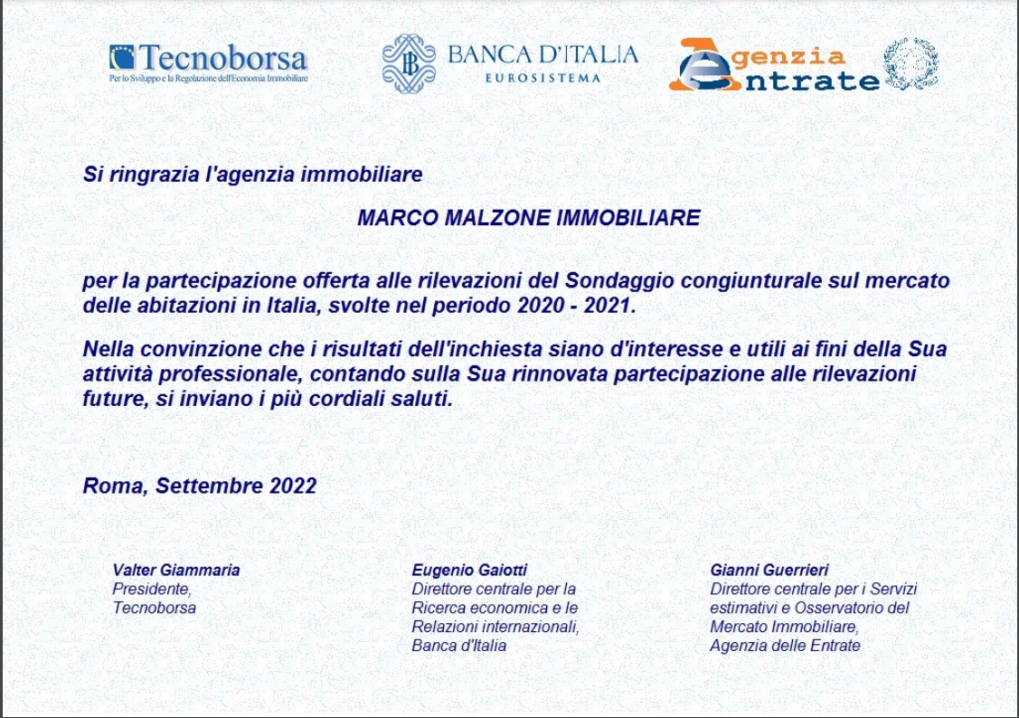 Testimone privilegiato dell'Osservatorio immobiliare NOMISMA